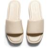 imageCoutgo Womens Platform Sandals Raffia Espadrilles Slip on Open Toe Cute Boho Summer Beach Slide SandalsBeige Pu