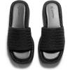 imageCoutgo Womens Platform Sandals Raffia Espadrilles Slip on Open Toe Cute Boho Summer Beach Slide SandalsBlack Raffia