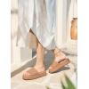 imageCoutgo Womens Platform Sandals Raffia Espadrilles Slip on Open Toe Cute Boho Summer Beach Slide SandalsCoffee Raffia