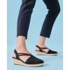 imageCoutgo Womens Platform Wedge Espadrille Sandals Slingback Slip on Closed Toe Strap ShoesBlack