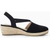 imageCoutgo Womens Platform Wedge Espadrille Sandals Slingback Slip on Closed Toe Strap ShoesBlack