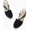 imageCoutgo Womens Platform Wedge Espadrille Sandals Slingback Slip on Closed Toe Strap ShoesBlack