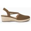 imageCoutgo Womens Platform Wedge Espadrille Sandals Slingback Slip on Closed Toe Strap ShoesCoffee