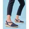 imageCoutgo Womens Platform Wedge Espadrille Sandals Slingback Slip on Closed Toe Strap ShoesNavy