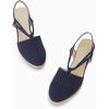 imageCoutgo Womens Platform Wedge Espadrille Sandals Slingback Slip on Closed Toe Strap ShoesNavy