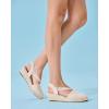 imageCoutgo Womens Platform Wedge Espadrille Sandals Slingback Slip on Closed Toe Strap ShoesNude