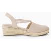 imageCoutgo Womens Platform Wedge Espadrille Sandals Slingback Slip on Closed Toe Strap ShoesNude