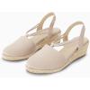 imageCoutgo Womens Platform Wedge Espadrille Sandals Slingback Slip on Closed Toe Strap ShoesNude