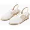 imageCoutgo Womens Platform Wedge Espadrille Sandals Slingback Slip on Closed Toe Strap ShoesWhite