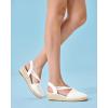 imageCoutgo Womens Platform Wedge Espadrille Sandals Slingback Slip on Closed Toe Strap ShoesWhite