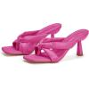 imageCoutgo Womens Thong Heels Mules Square Toe Heeled Flip Flops Mule Sexy Stiletto Dress Party SandalsHotpink