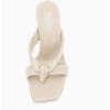 imageCoutgo Womens Thong Heels Mules Square Toe Heeled Flip Flops Mule Sexy Stiletto Dress Party SandalsNude