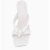 imageCoutgo Womens Thong Heels Mules Square Toe Heeled Flip Flops Mule Sexy Stiletto Dress Party SandalsWhite