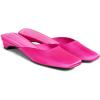 imageCoutgo Womens Mules Low Kitten Heels Closed Square Toe Slip On Backless Dress ShoesRose Red
