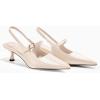 imageCoutgo Slingback Kitten Heels for Womens 2024 Pumps Party Dress ShoesApricot
