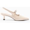 imageCoutgo Slingback Kitten Heels for Womens 2024 Pumps Party Dress ShoesApricot