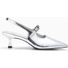 imageCoutgo Slingback Kitten Heels for Womens 2024 Pumps Party Dress ShoesSilver