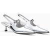 imageCoutgo Slingback Kitten Heels for Womens 2024 Pumps Party Dress ShoesSilver