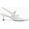 imageCoutgo Slingback Kitten Heels for Womens 2024 Pumps Party Dress ShoesWhite