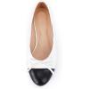 imageCoutgo Womens Cap Toe Ballet Flats Bow Pointed Toe Slip On Office Work Comfort Dress Party Flat ShoesWhite