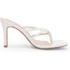 imageCoutgo Womens Heeled Sandals Strappy Square Toe Flip Flops Fashion Thong Slip on Stiletto SandalsWhite