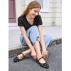 imageCoutgo Womens Mesh Ballet Flats Crystal Rhinestone Studded Comfortable Mary Jane Dress ShoesBlack