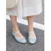 imageCoutgo Womens Mesh Ballet Flats Crystal Rhinestone Studded Comfortable Mary Jane Dress ShoesBlue