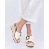 imageCoutgo Womens Wedge Platform Espadrille Slide Sandals Slip On Open Toe High Heels Buckle Casual Summer ShoesCreamywhite