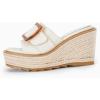 imageCoutgo Womens Wedge Platform Espadrille Slide Sandals Slip On Open Toe High Heels Buckle Casual Summer ShoesCreamywhite