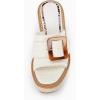 imageCoutgo Womens Wedge Platform Espadrille Slide Sandals Slip On Open Toe High Heels Buckle Casual Summer ShoesCreamywhite
