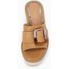 imageCoutgo Womens Wedge Platform Espadrille Slide Sandals Slip On Open Toe High Heels Buckle Casual Summer ShoesLight Brown