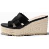 imageCoutgo Womens Wedge Sandals Platform Espadrille Heels Open Toe Strappy Slip On Casual Summer Slide ShoesBlack
