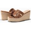 imageCoutgo Womens Wedge Sandals Platform Espadrille Heels Open Toe Strappy Slip On Casual Summer Slide ShoesBrown