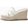 imageCoutgo Womens Wedge Sandals Platform Espadrille Heels Open Toe Strappy Slip On Casual Summer Slide ShoesWhite
