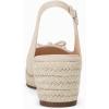 imageWomens Closed Toe Espadrilles Wedges Shoes Platform Slingback Mid Low Heel Canvas Bow Dress SandalsBeige