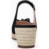 imageWomens Closed Toe Espadrilles Wedges Shoes Platform Slingback Mid Low Heel Canvas Bow Dress SandalsBlack