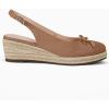 imageWomens Closed Toe Espadrilles Wedges Shoes Platform Slingback Mid Low Heel Canvas Bow Dress SandalsCoffee