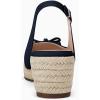 imageWomens Closed Toe Espadrilles Wedges Shoes Platform Slingback Mid Low Heel Canvas Bow Dress SandalsNavy