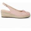 imageWomens Closed Toe Espadrilles Wedges Shoes Platform Slingback Mid Low Heel Canvas Bow Dress SandalsPink