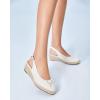 imageWomens Closed Toe Espadrilles Wedges Shoes Platform Slingback Mid Low Heel Canvas Bow Dress SandalsWhite