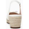 imageWomens Closed Toe Espadrilles Wedges Shoes Platform Slingback Mid Low Heel Canvas Bow Dress SandalsWhite