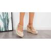 imageWomens Wedge Espadrille Sandals Platform Criss Cross Elastic Strap Slingback Summer Cap Toe ShoesPinkorange