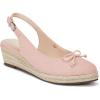 imageWomens Closed Toe Espadrilles Wedges Shoes Platform Slingback Mid Low Heel Canvas Bow Dress SandalsPink
