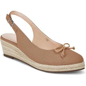 imageWomens Closed Toe Espadrilles Wedges Shoes Platform Slingback Mid Low Heel Canvas Bow Dress SandalsCoffee
