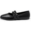 imageCoutgo Womens Mary Jane Flats Shoes Dressy Comfortable Square Toe Double Strap Soft Work Slip on Ballet FlatBlack