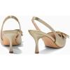 imageCoutgo Womens Slingback Kitten Heels Bow Closed Pointed Toe Pumps Slip on Office Work Dress ShoesLight Gold