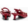 imageCoutgo Womens Slingback Kitten Heels Low Heel Closed Pointed Toe Pumps Buckle Strap Heeled Sandals ShoesMaroon