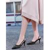 imageCoutgo Womens Mesh Slingback Heels Pointed Toe High Heels Pumps Slip On Party Dress ShoesBlack