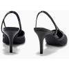 imageCoutgo Womens Mesh Slingback Heels Pointed Toe High Heels Pumps Slip On Party Dress ShoesBlack
