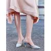 imageCoutgo Womens Mesh Slingback Heels Pointed Toe High Heels Pumps Slip On Party Dress ShoesBlue